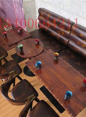 网红披萨奶茶店桌椅组合音乐餐吧休闲商用咖啡厅茶楼餐厅卡座沙发