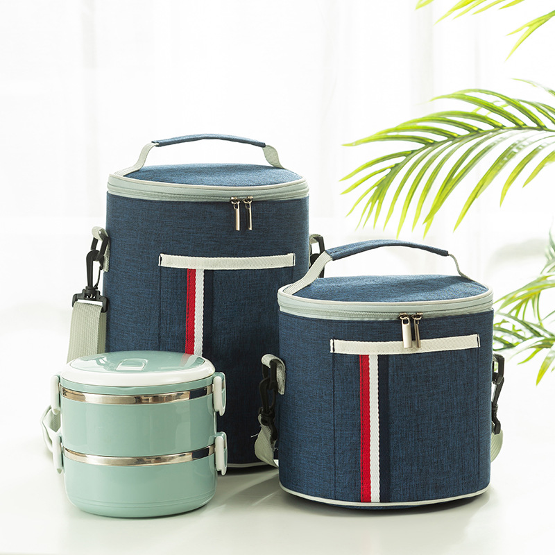 圆形保温包大容量便当袋