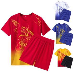 龙舟服套装男定制端午划龙舟比赛队服夏季团队短袖运动训练服球衣