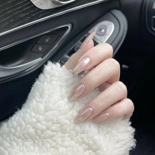 海莉同款珍珠极光纯手工穿戴甲