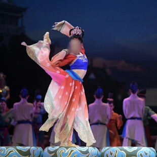 舞优伶《丝路花雨》同款专业定制敦煌飞天系列女男群舞特色舞蹈服