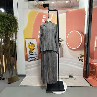 红色经典灰色套装现代群舞《丰碑》女子专业定制当代八路军演出服