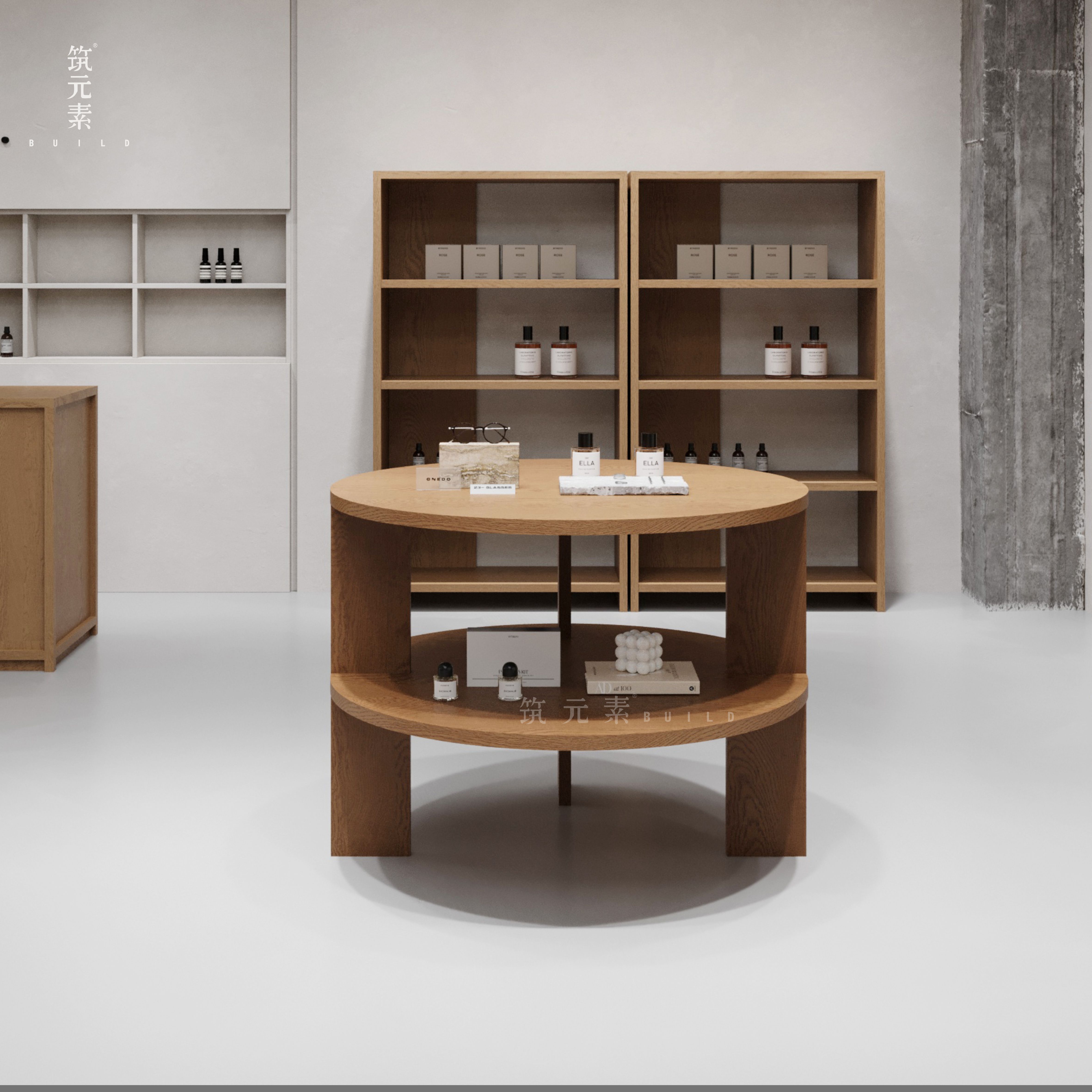 流水台高低中岛桌服装鞋包摆放促销展示台样品陈列桌定制板角圆台