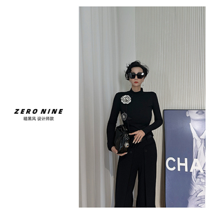 Dan T恤女 黑色高级感老钱风长袖