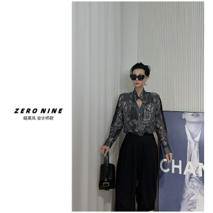 女 衬衫 Dan 老钱风花色显贵长袖