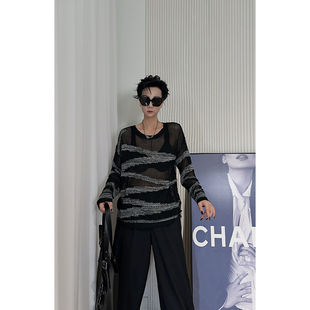 女 针织衫 Dan 暗黑风镂空设计感长袖