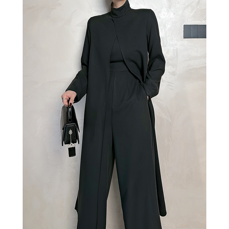 Dan Dan 买手店小众设计感连衣裤女 黑色个性炸街秀场款连衣裤