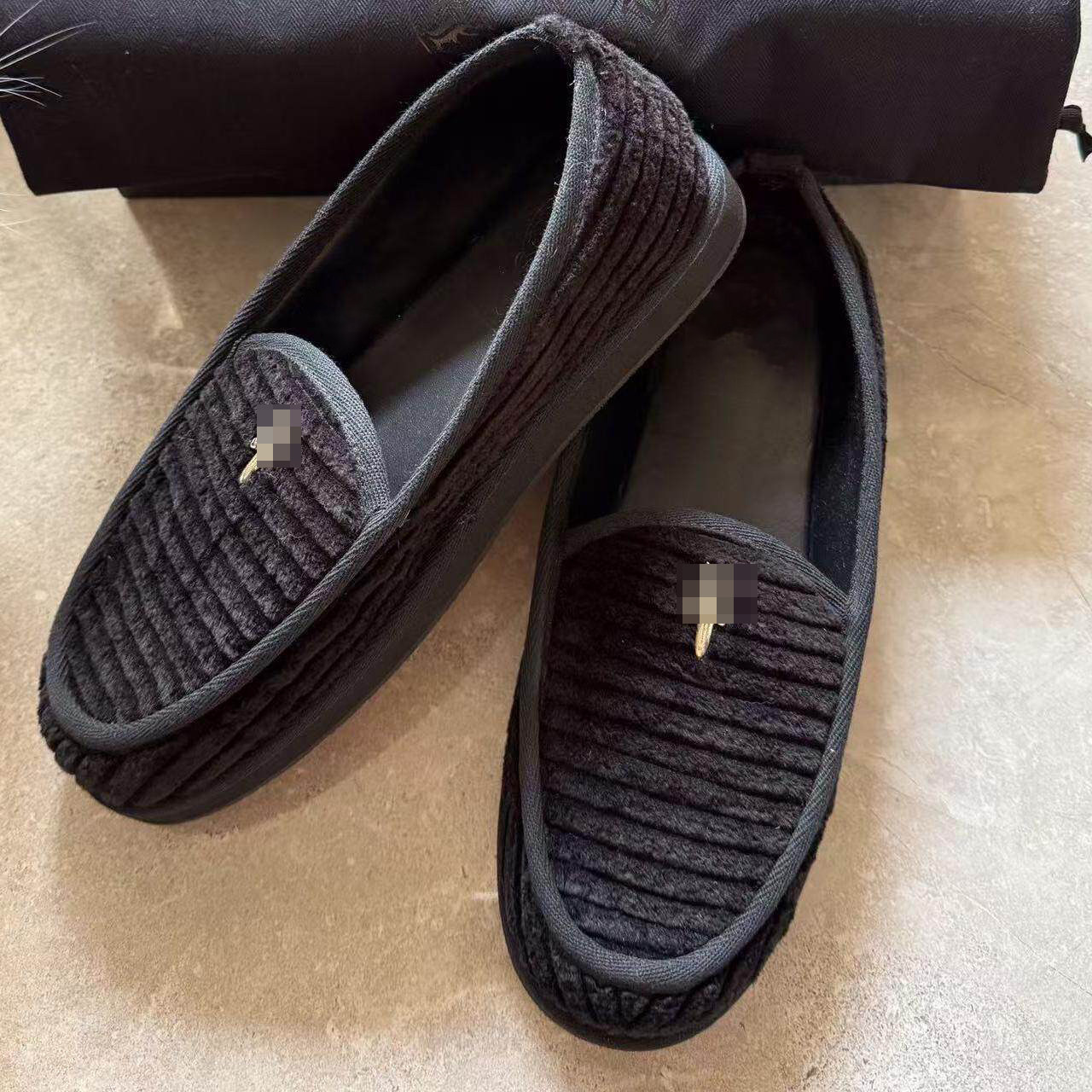 thumbnail for Foreign friends ~ big mouth, black corduroy, a kick of loafers, black daggers, slip-ons
