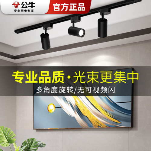 公牛店铺商用客厅照明led轨道灯