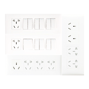 公牛墙壁开关118型双三孔10A插座带四五六开双控开关五孔十孔插座