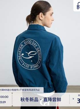 BEASTER复古风美式印花夹克男女情侣早秋设计感小众百搭梭织外套