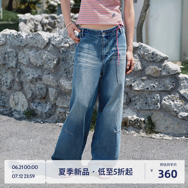 BEASTER水洗时髦夏日牛仔裤