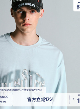 BEASTER潮流图案长袖T恤休闲24秋冬新款潮牌宽松上衣