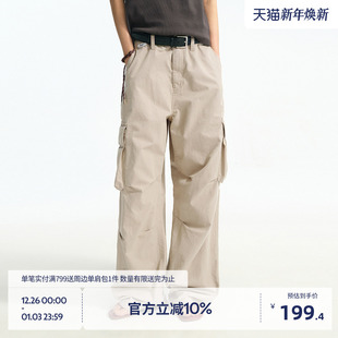 男美式 裤 春季 宽松直筒工装 新款 BEASTER潮流百搭大口袋休闲裤