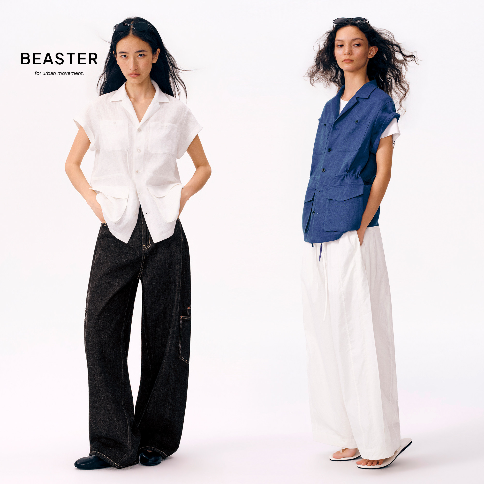 BEASTER「柔软亚麻」复古亚麻工装感短袖衬衫图片