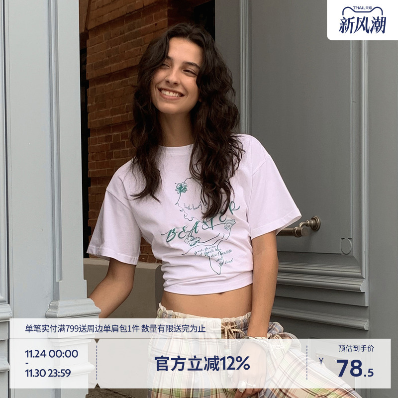 BEASTER重磅胶印图案短袖T恤