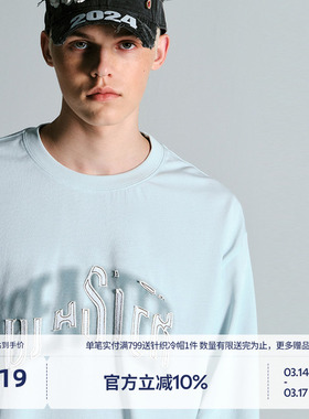 BEASTER潮流图案长袖T恤休闲24秋冬新款潮牌宽松上衣