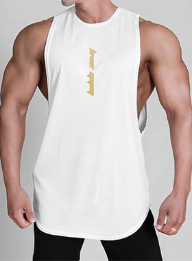 2024夏季新款肌肉健身背心运动无袖坎肩跑步训练撸铁上衣宽松T恤