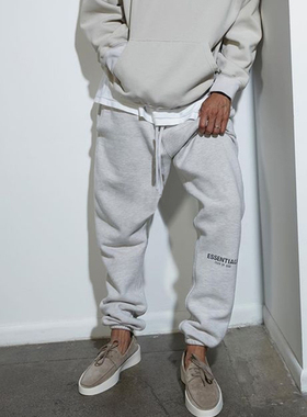 Fog高街秋季运动长裤ins风复线健身训练裤子宽松休闲男士束脚卫裤