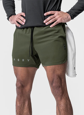 美式短裤马拉松跑步速干运动四分裤透气男士弹力夏季健身训练裤子
