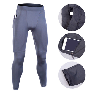 夜跑步中腰兄弟压缩长裤 器械男士 速干高弹力运动紧身裤 肌肉健身裤