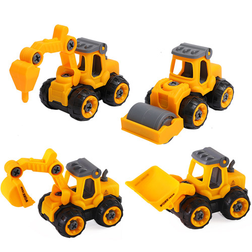 大号工程车推土机蛋糕装饰摆件