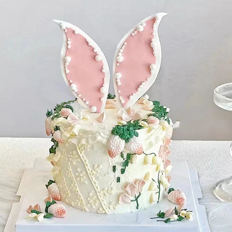 圣诞节网红珍珠兔子耳朵甜品台