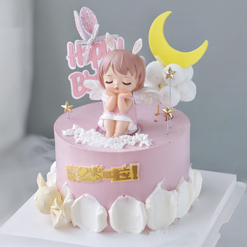 烘焙少女生日蛋糕装饰