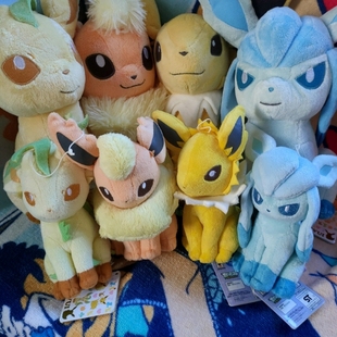 日本带回 X2伊布家族 口袋妖怪 我爱伊布系列 大号DX正版毛绒玩具