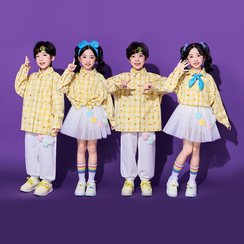 儿童演出服小学生运动会学院风啦