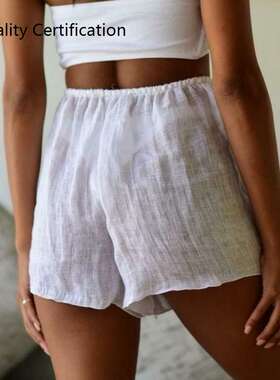 asual Mini fabric Shorts Sheer Cover up Swimwear