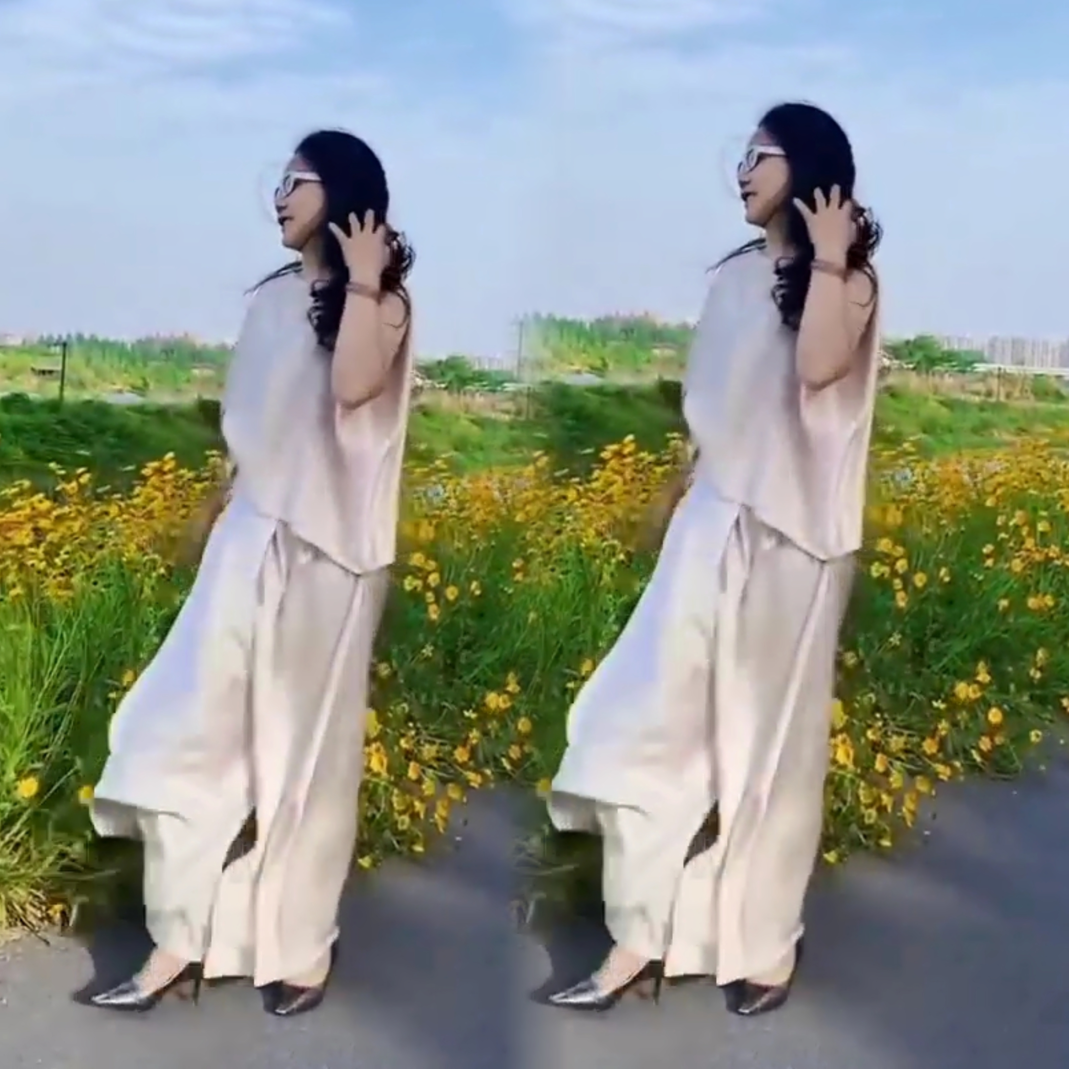 今年流行老钱风套装女夏爆款