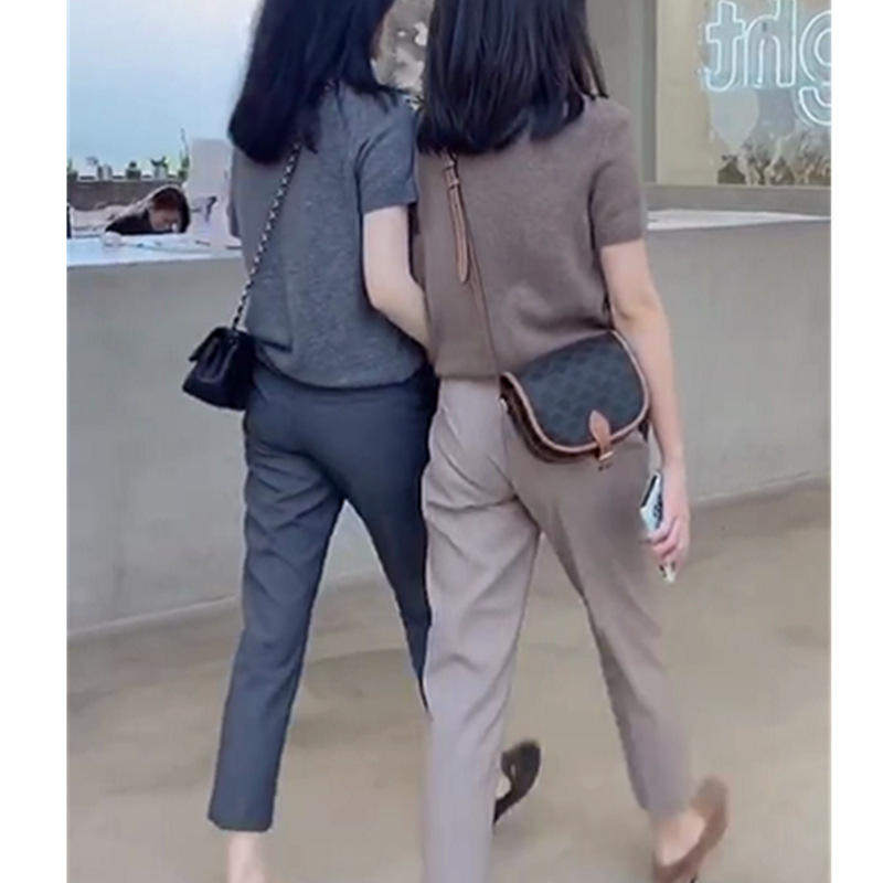 9779大爱美依缘 夏季新款短袖修身打底衫时尚西服女装OL显瘦潮