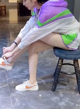 23189大爱美依缘夏季新款连帽长袖防晒外套休闲短裤女两件套
