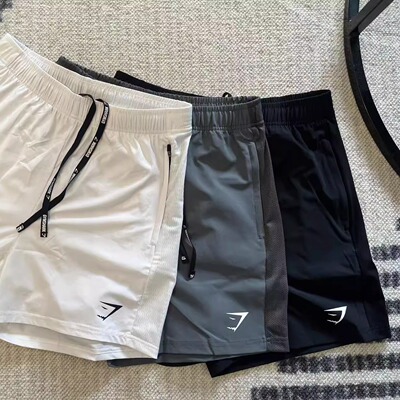 速干Gymshakr拉链运动四分鲨鱼裤