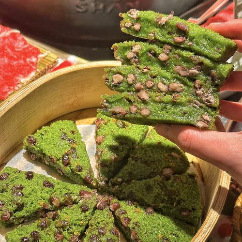 麦青红豆糯米糕速冻酒店宴席商用