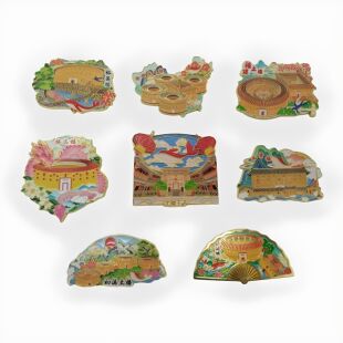 福建土楼文创冰箱贴 合金冰箱贴 东方古堡旅游纪念 土楼旅游文创