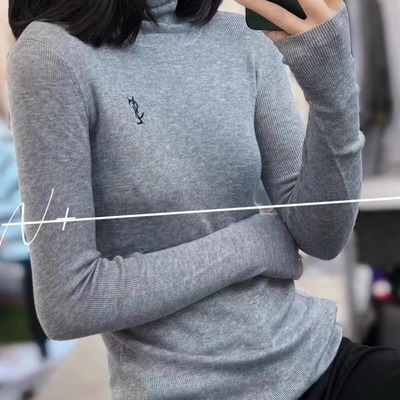 修身显瘦长袖内搭毛衣套头高领