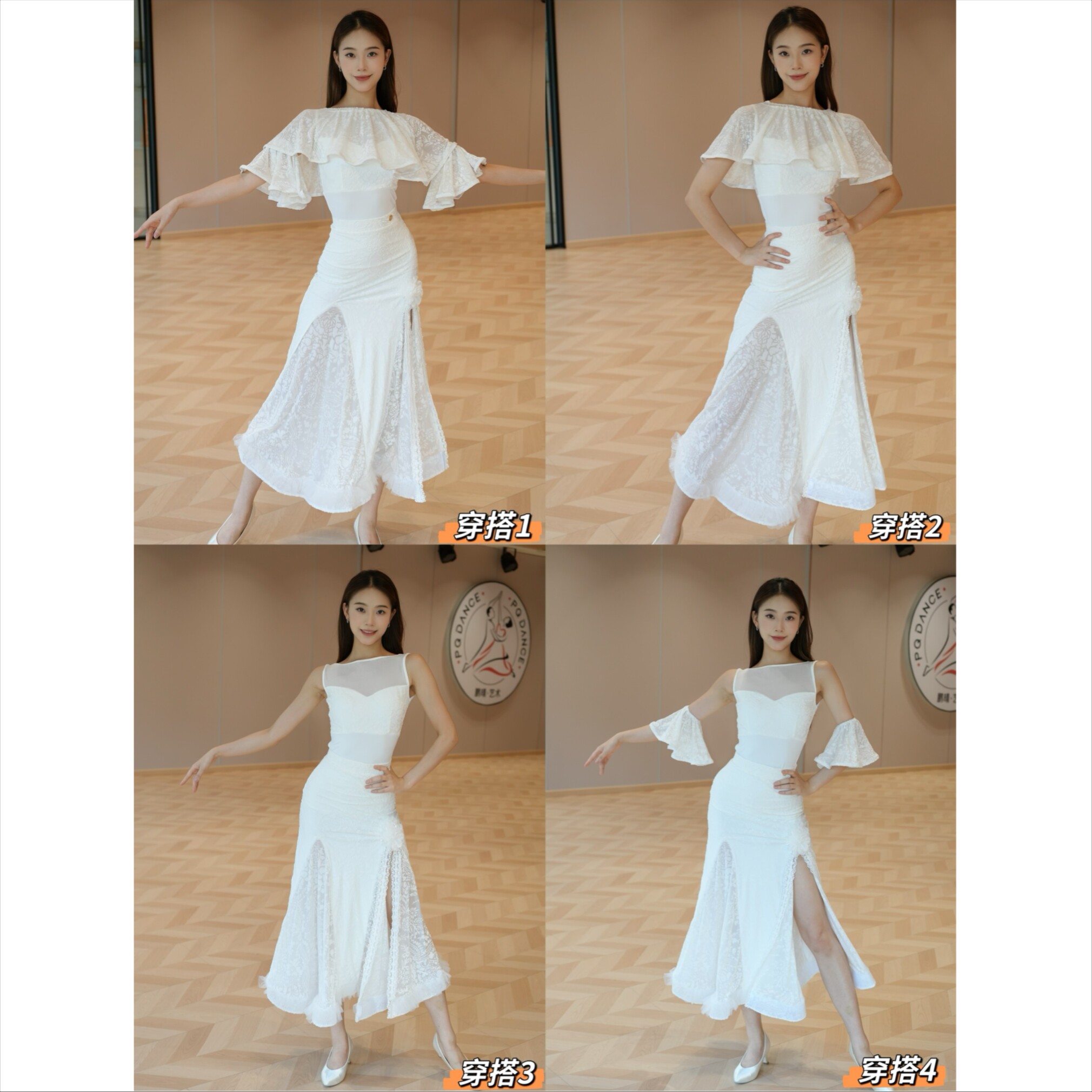 Fairy舞服设计感新款摩登女烧花摩登裙新款女仙仙套装