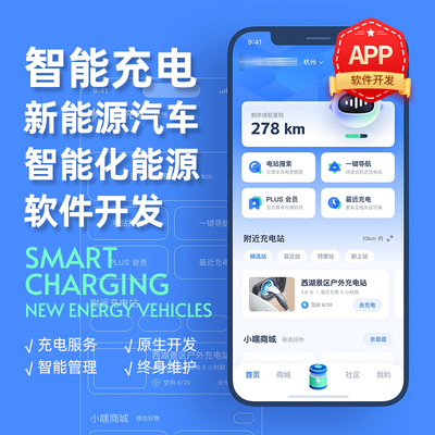 共享充电桩系统收费汽车智能自助洗车电动车app小程序软件开发