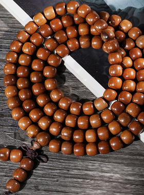 枣木老型珠手链108颗佛珠手串念珠小众木作多圈木串把玩盘玩手饰