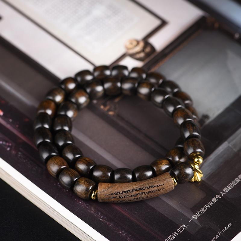 绿檀紫檀木手串佛珠手链