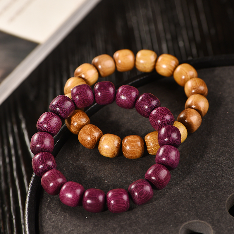 玄同 黄金檀紫罗兰老型珠文玩佛珠手串手链男女情侣款把玩木串