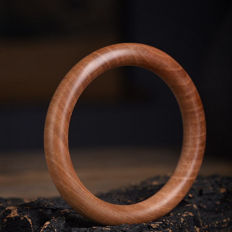 玄同 印度迈索尔老山檀香手镯女檀香木质贵妃镯子送女友妈妈圆镯