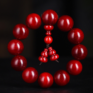 玉化琥珀木手串松明子红松明北沉香全透手串文玩手链男女款