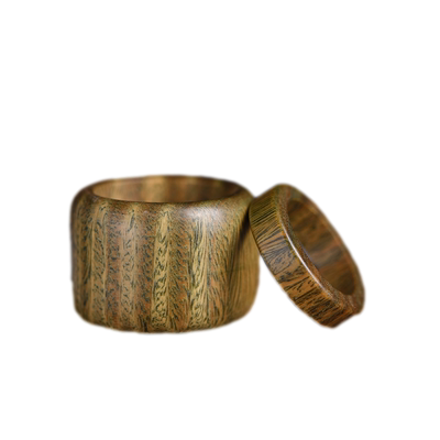 原木手工打磨扳指/戒指