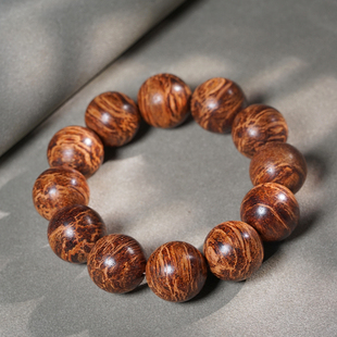 缅甸小叶降真香黄金甲佛珠手串降香木串手链男女款文玩木质念珠