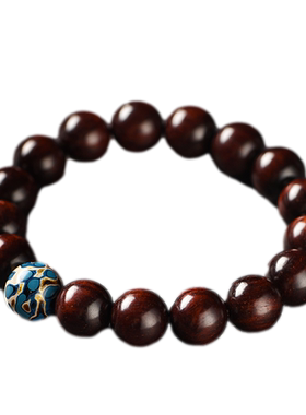 玄同血檀大漆单圈文玩手链