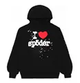 Sp5der I Heart SP5 Souvenir Hoodie Black