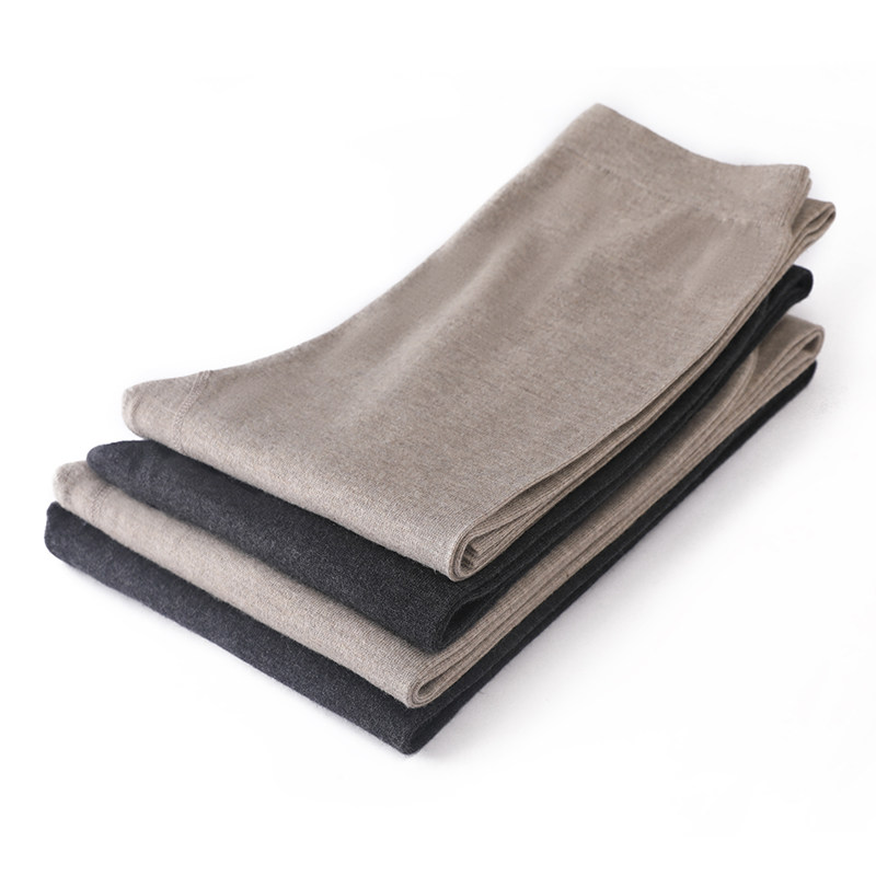 男女士超薄精纺羊毛裤修身高弹打底薄款保暖秋裤